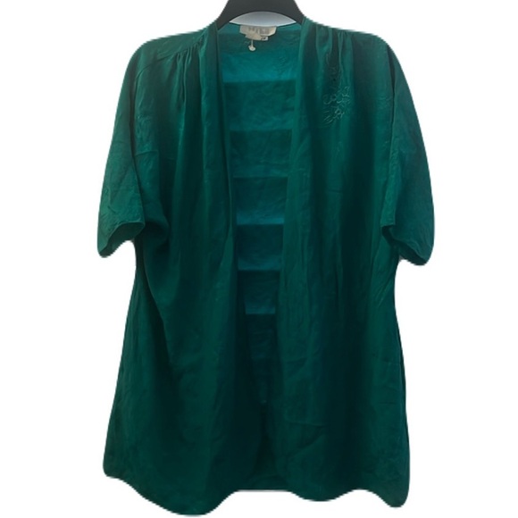 Vintage Mika Silk Embroiled Rob Size P - Picture 1 of 9